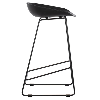NAILA BAR STOOL BLACK MEDIUM HEIGHT 44x44x74