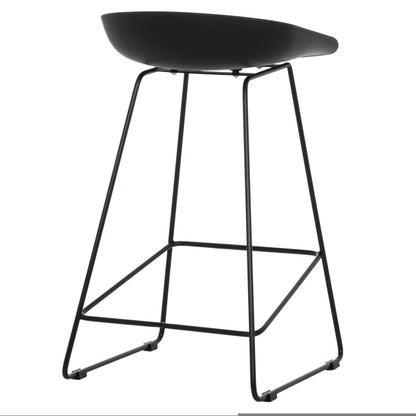NAILA BAR STOOL BLACK MEDIUM HEIGHT 44x44x74