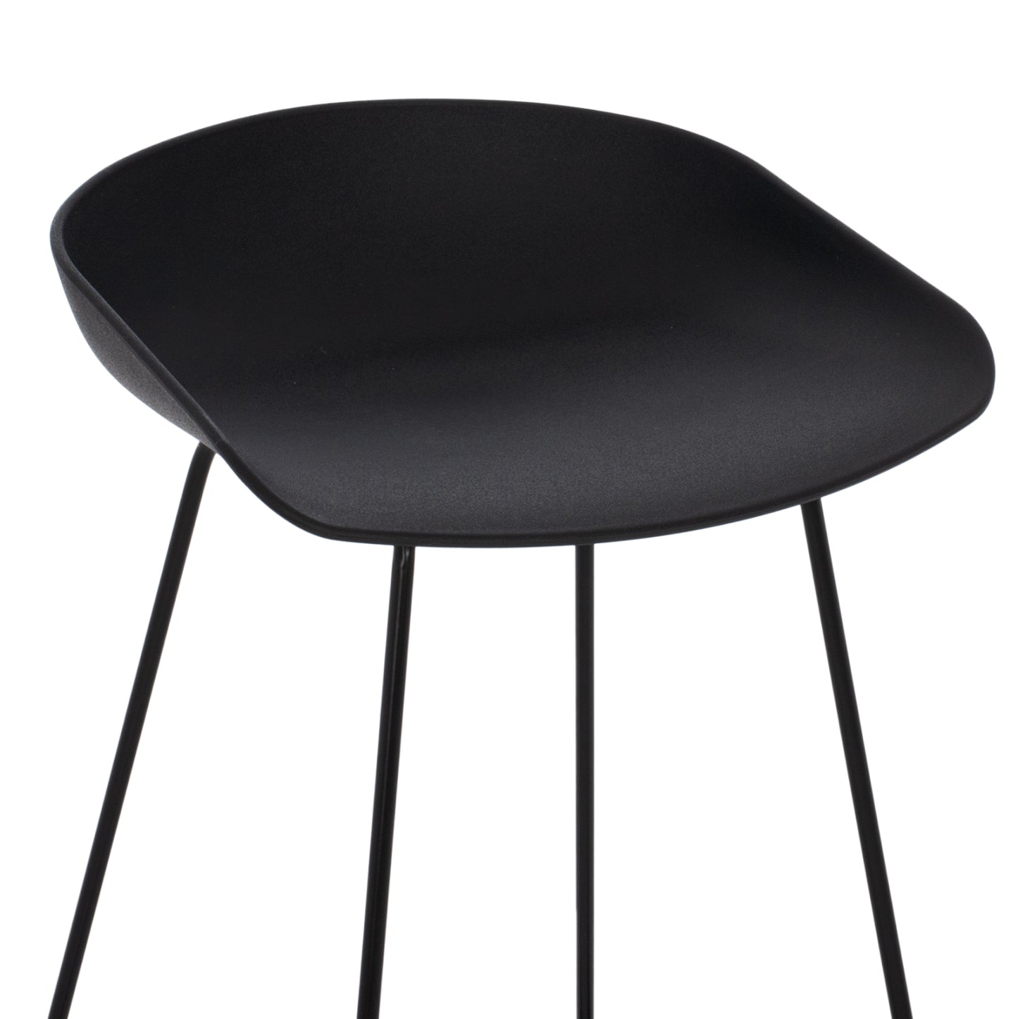 NAILA BAR STOOL BLACK MEDIUM HEIGHT 44x44x74