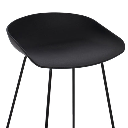 NAILA BAR STOOL BLACK MEDIUM HEIGHT 44x44x74