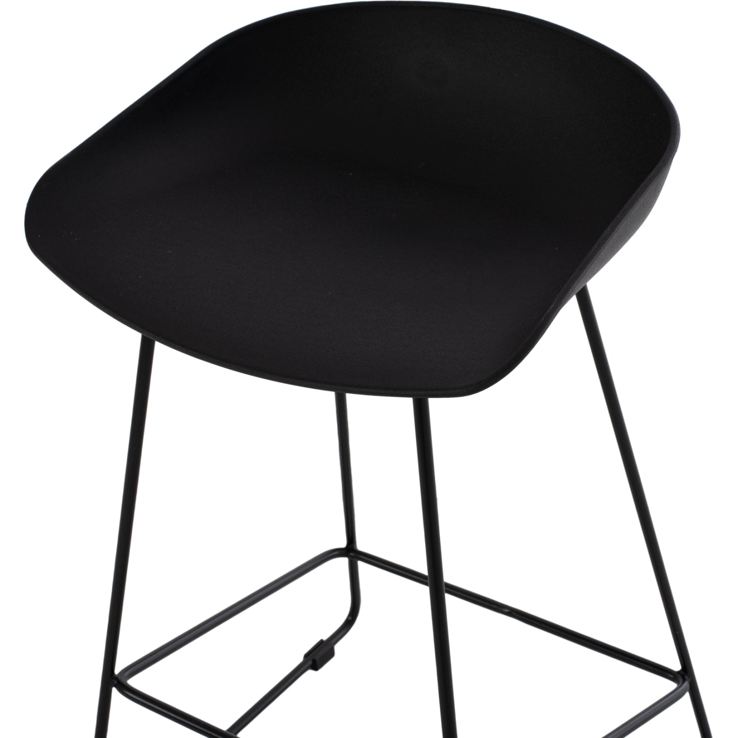 NAILA BAR STOOL BLACK MEDIUM HEIGHT 44x44x74