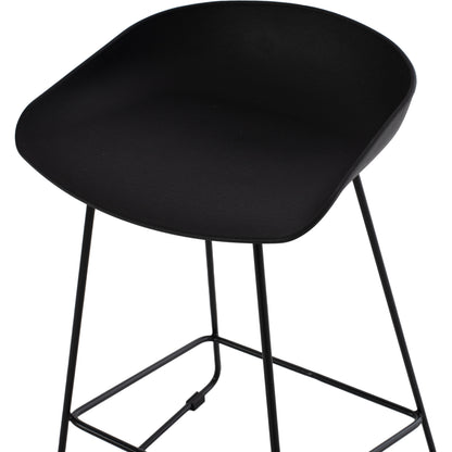 NAILA BAR STOOL BLACK MEDIUM HEIGHT 44x44x74