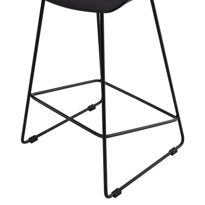 NAILA BAR STOOL BLACK MEDIUM HEIGHT 44x44x74