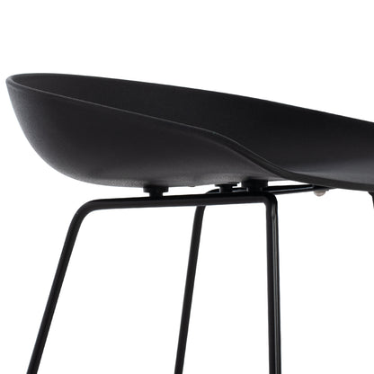 NAILA BAR STOOL BLACK MEDIUM HEIGHT 44x44x74