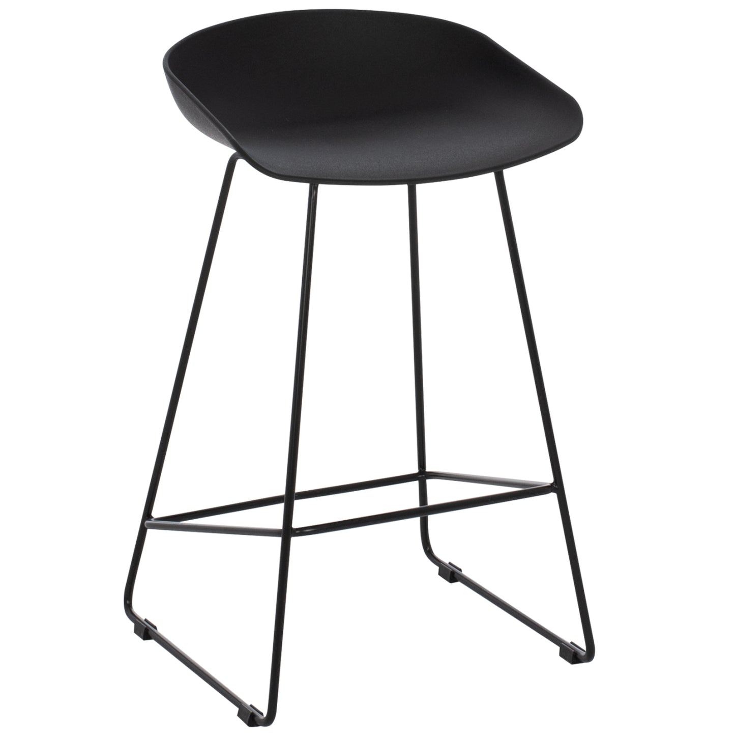 NAILA BAR STOOL BLACK MEDIUM HEIGHT 44x44x74