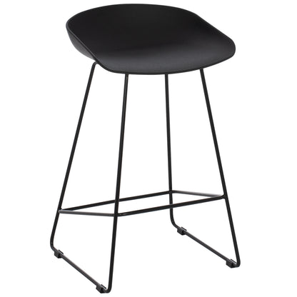 NAILA BAR STOOL BLACK MEDIUM HEIGHT 44x44x74