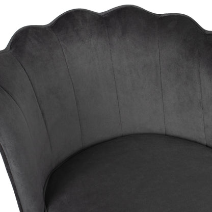 BAR STOOL VESNA GREY VELVET METAL FRAME 50x50x90
