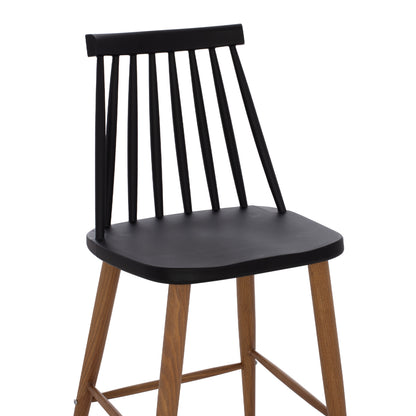 BAR STOOL VANESSA BLACK MEDIUM HEIGHT 43x45x97