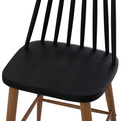 BAR STOOL VANESSA BLACK MEDIUM HEIGHT 43x45x97