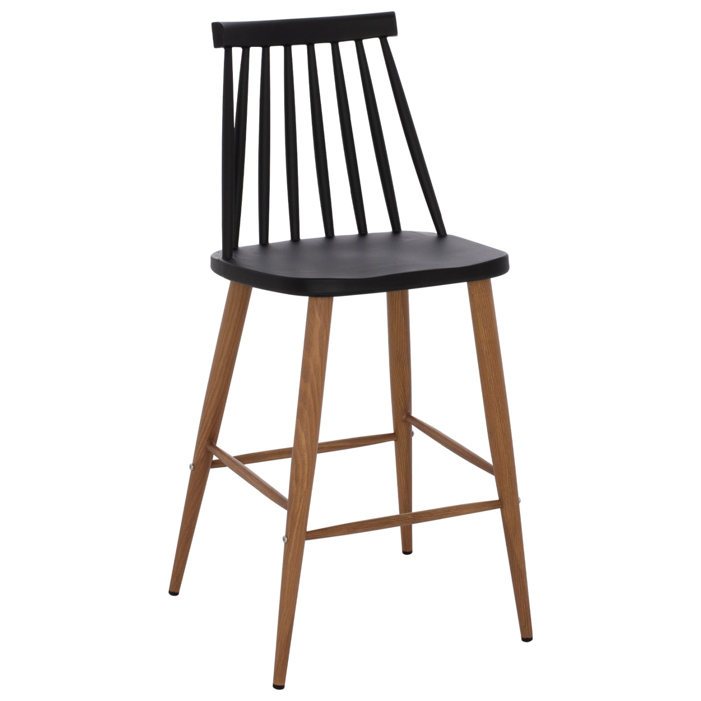 BAR STOOL VANESSA BLACK MEDIUM HEIGHT 43x45x97