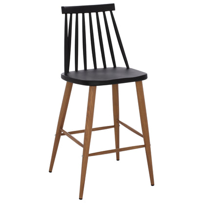 BAR STOOL VANESSA BLACK MEDIUM HEIGHT 43x45x97
