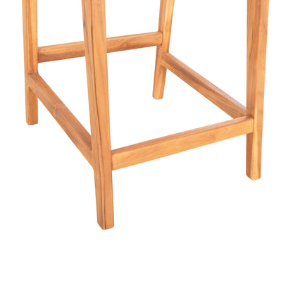 BAR STOOL WITH BACKREST NESHA TEAK WOOD & VIRO ROPE 46x48,5x96
