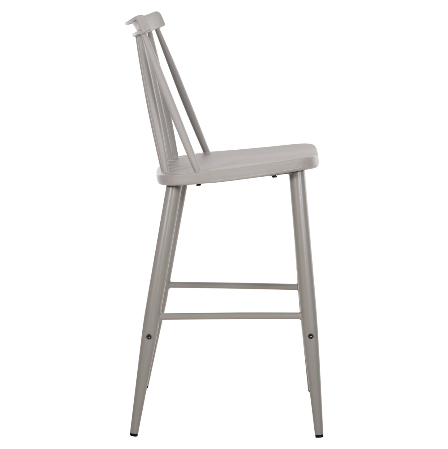 BAR STOOL MEDIUM HEIGHT VANESSA POLYPROPYLENE & METAL GREY 45,5x46x97