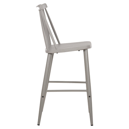 BAR STOOL MEDIUM HEIGHT VANESSA POLYPROPYLENE & METAL GREY 45,5x46x97