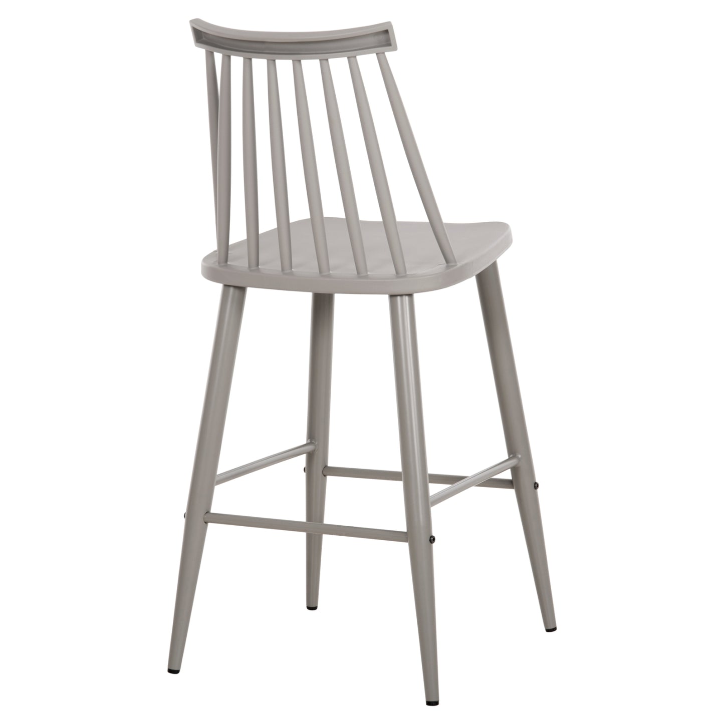 BAR STOOL MEDIUM HEIGHT VANESSA POLYPROPYLENE & METAL GREY 45,5x46x97