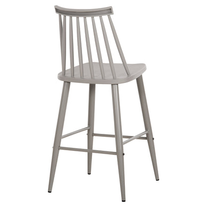 BAR STOOL MEDIUM HEIGHT VANESSA POLYPROPYLENE & METAL GREY 45,5x46x97