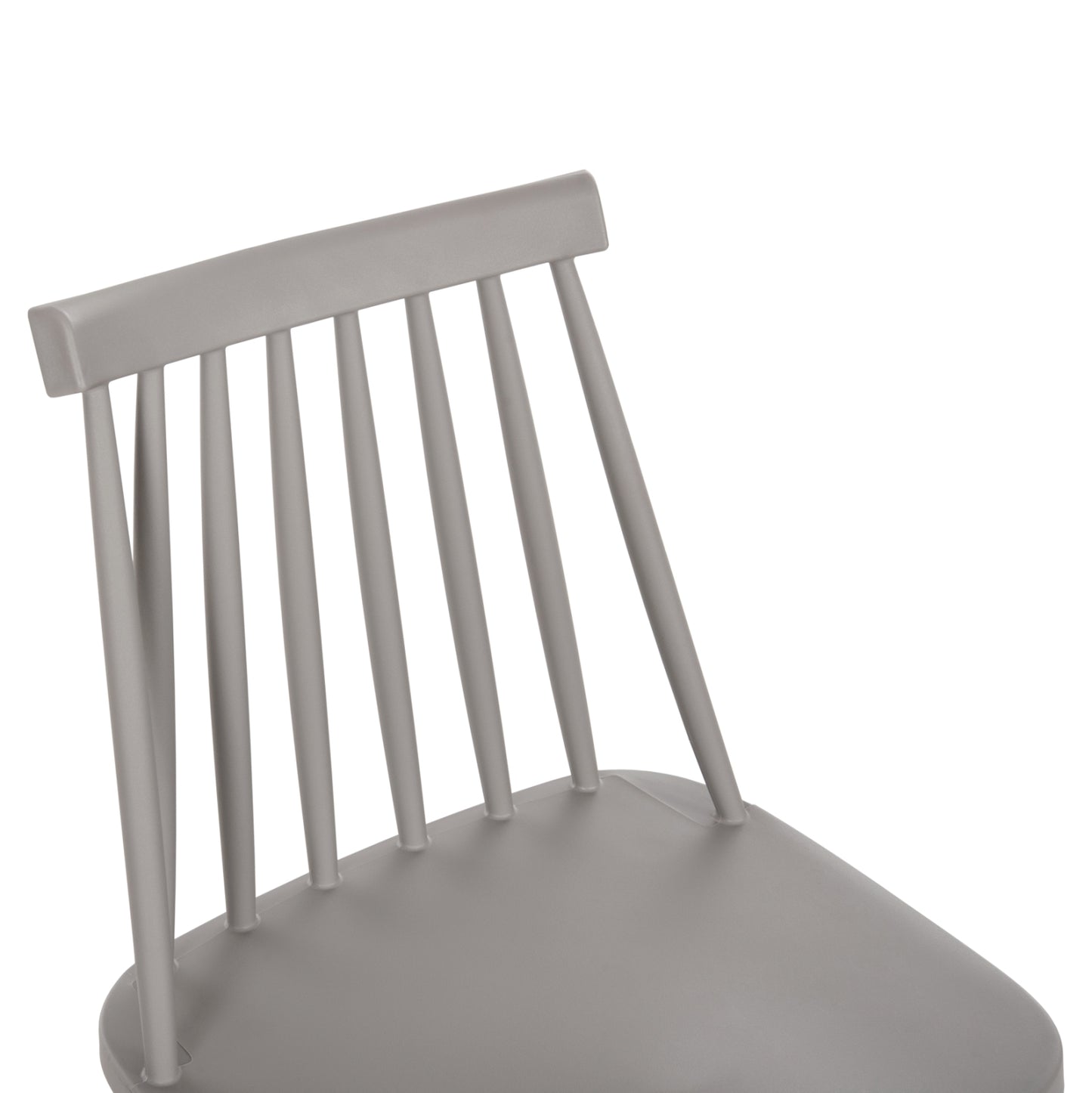 BAR STOOL MEDIUM HEIGHT VANESSA POLYPROPYLENE & METAL GREY 45,5x46x97