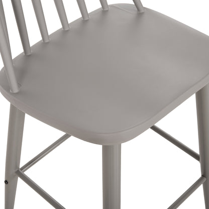 BAR STOOL MEDIUM HEIGHT VANESSA POLYPROPYLENE & METAL GREY 45,5x46x97