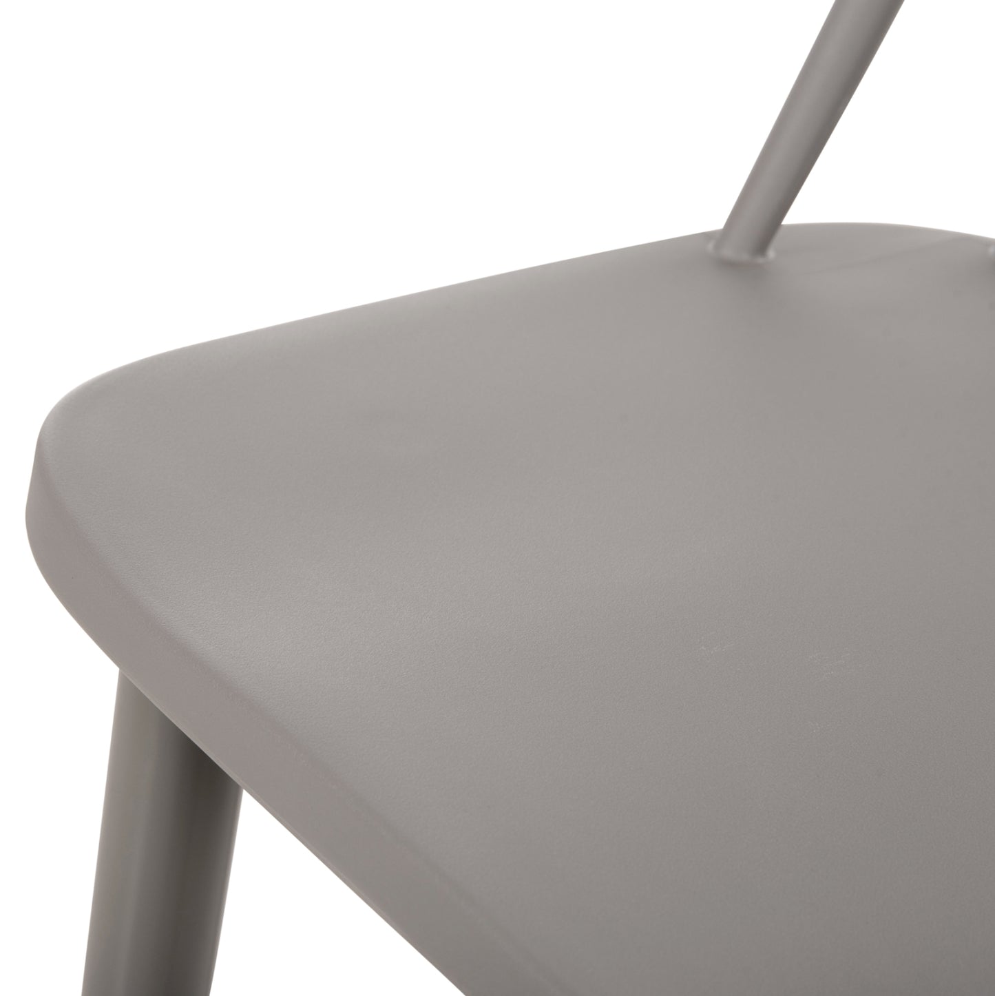 BAR STOOL MEDIUM HEIGHT VANESSA POLYPROPYLENE & METAL GREY 45,5x46x97