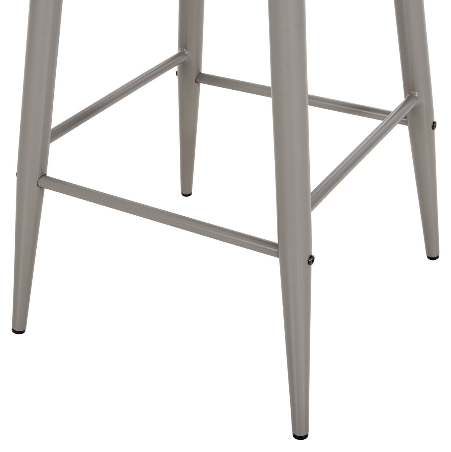 BAR STOOL MEDIUM HEIGHT VANESSA POLYPROPYLENE & METAL GREY 45,5x46x97