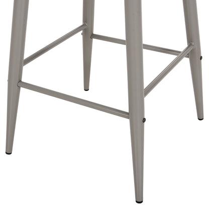 BAR STOOL MEDIUM HEIGHT VANESSA POLYPROPYLENE & METAL GREY 45,5x46x97