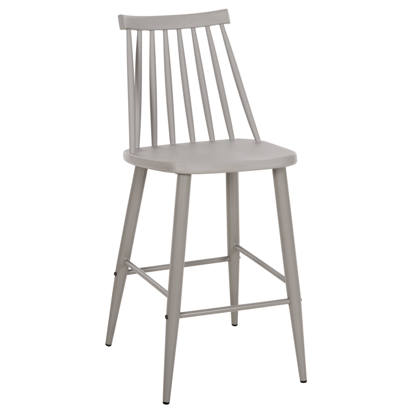 BAR STOOL MEDIUM HEIGHT VANESSA POLYPROPYLENE & METAL GREY 45,5x46x97
