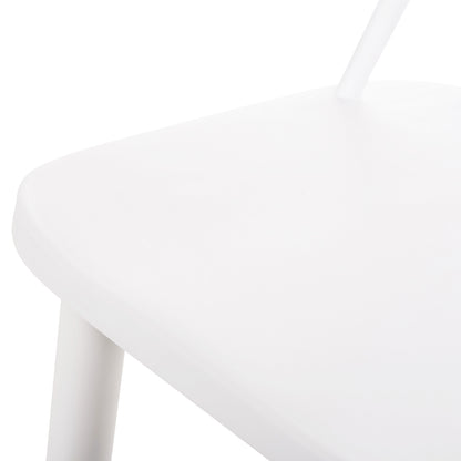 VANESSA MEDIUM HEIGHT BAR STOOL POLYPROPYLENE & METAL WHITE 45.5x46x97