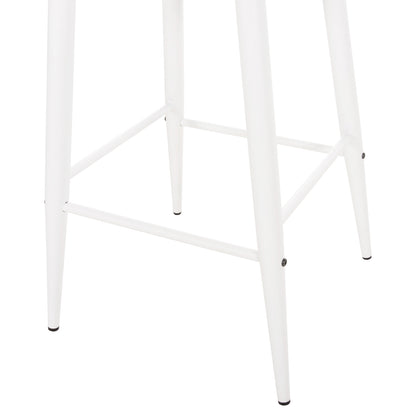VANESSA MEDIUM HEIGHT BAR STOOL POLYPROPYLENE & METAL WHITE 45.5x46x97