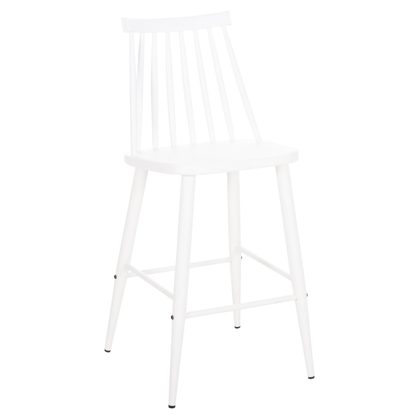 VANESSA MEDIUM HEIGHT BAR STOOL POLYPROPYLENE & METAL WHITE 45.5x46x97