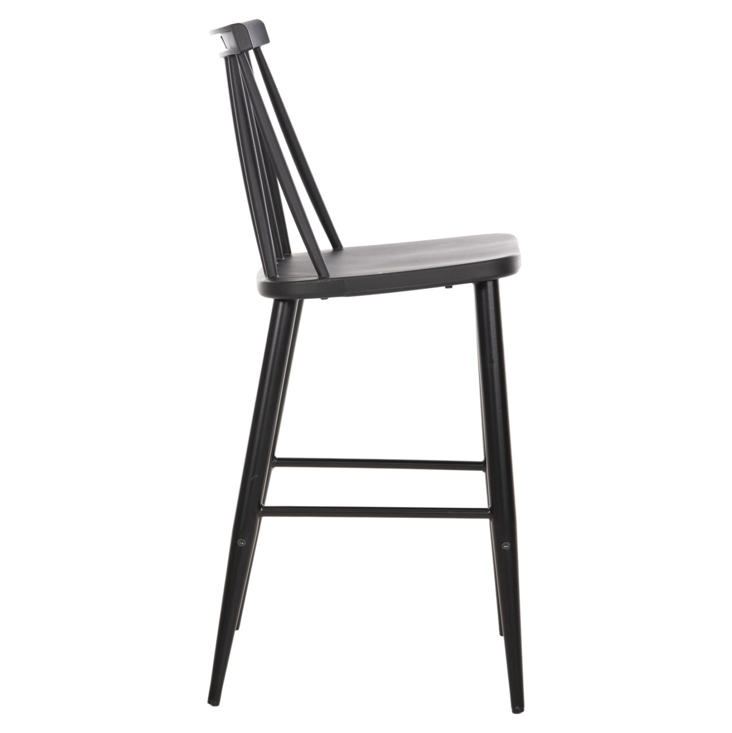 BAR STOOL MEDIUM HEIGHT VANESSA POLYPROPYLENE & METAL BLACK 45,5x46x97