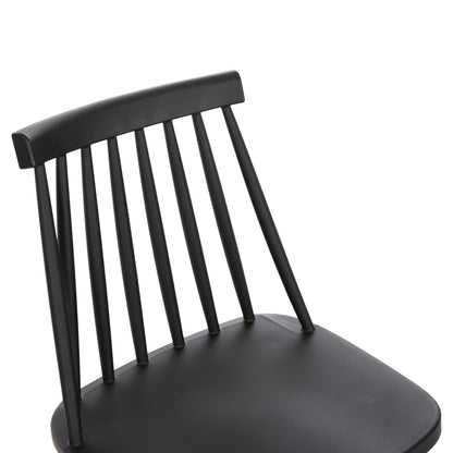 BAR STOOL MEDIUM HEIGHT VANESSA POLYPROPYLENE & METAL BLACK 45,5x46x97