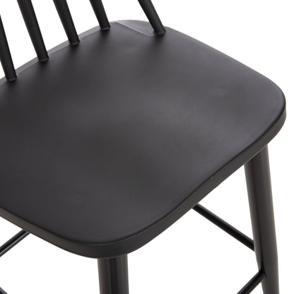 BAR STOOL MEDIUM HEIGHT VANESSA POLYPROPYLENE & METAL BLACK 45,5x46x97