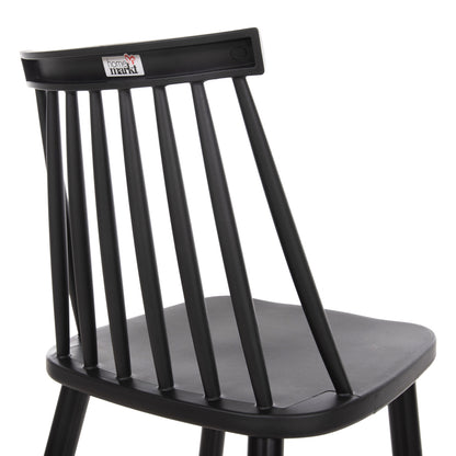 BAR STOOL MEDIUM HEIGHT VANESSA POLYPROPYLENE & METAL BLACK 45,5x46x97