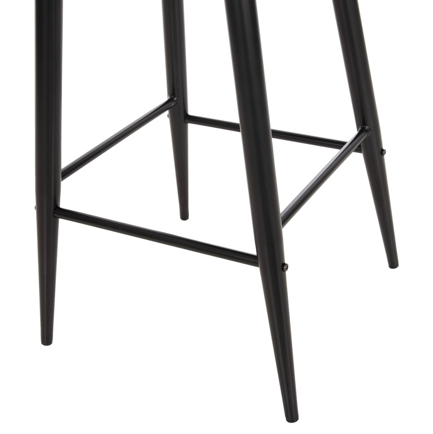 BAR STOOL MEDIUM HEIGHT VANESSA POLYPROPYLENE & METAL BLACK 45,5x46x97