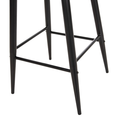 BAR STOOL MEDIUM HEIGHT VANESSA POLYPROPYLENE & METAL BLACK 45,5x46x97