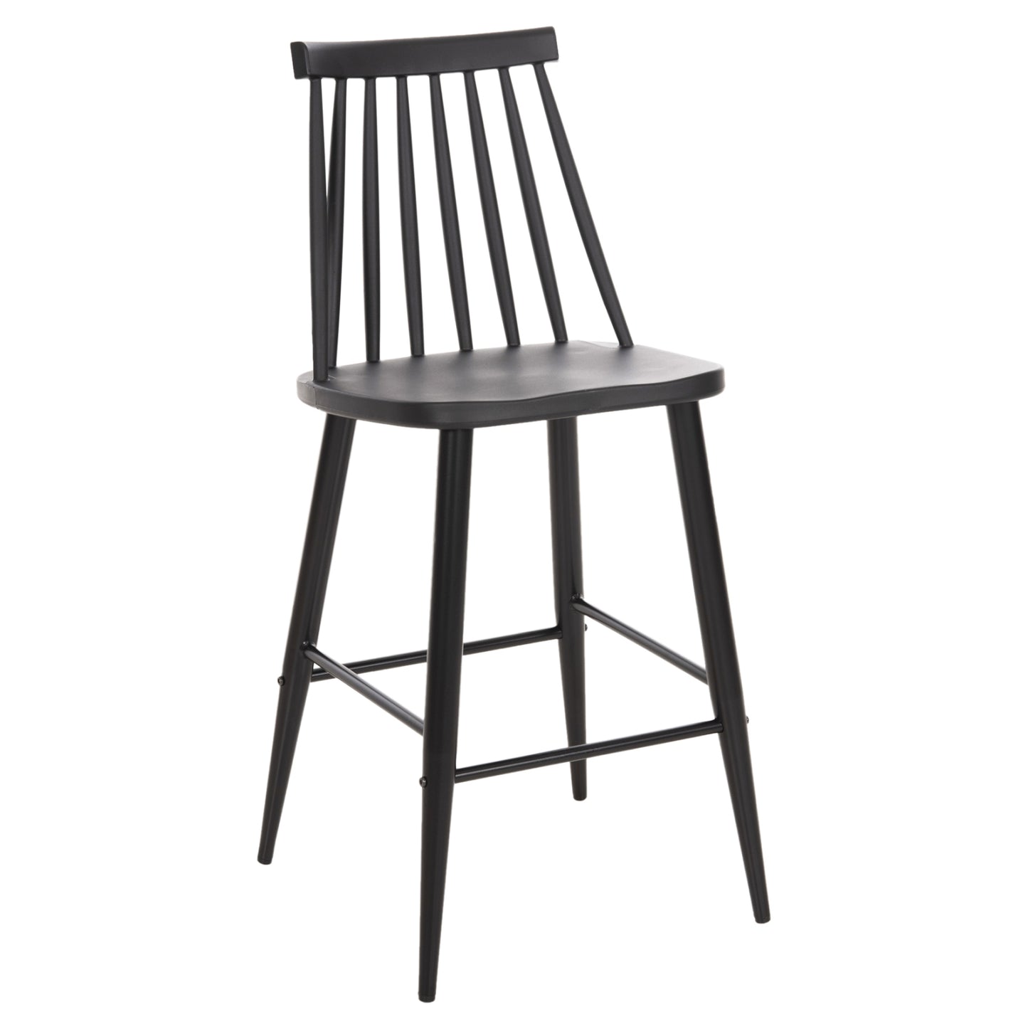 BAR STOOL MEDIUM HEIGHT VANESSA POLYPROPYLENE & METAL BLACK 45,5x46x97