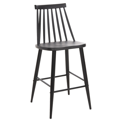 BAR STOOL MEDIUM HEIGHT VANESSA POLYPROPYLENE & METAL BLACK 45,5x46x97