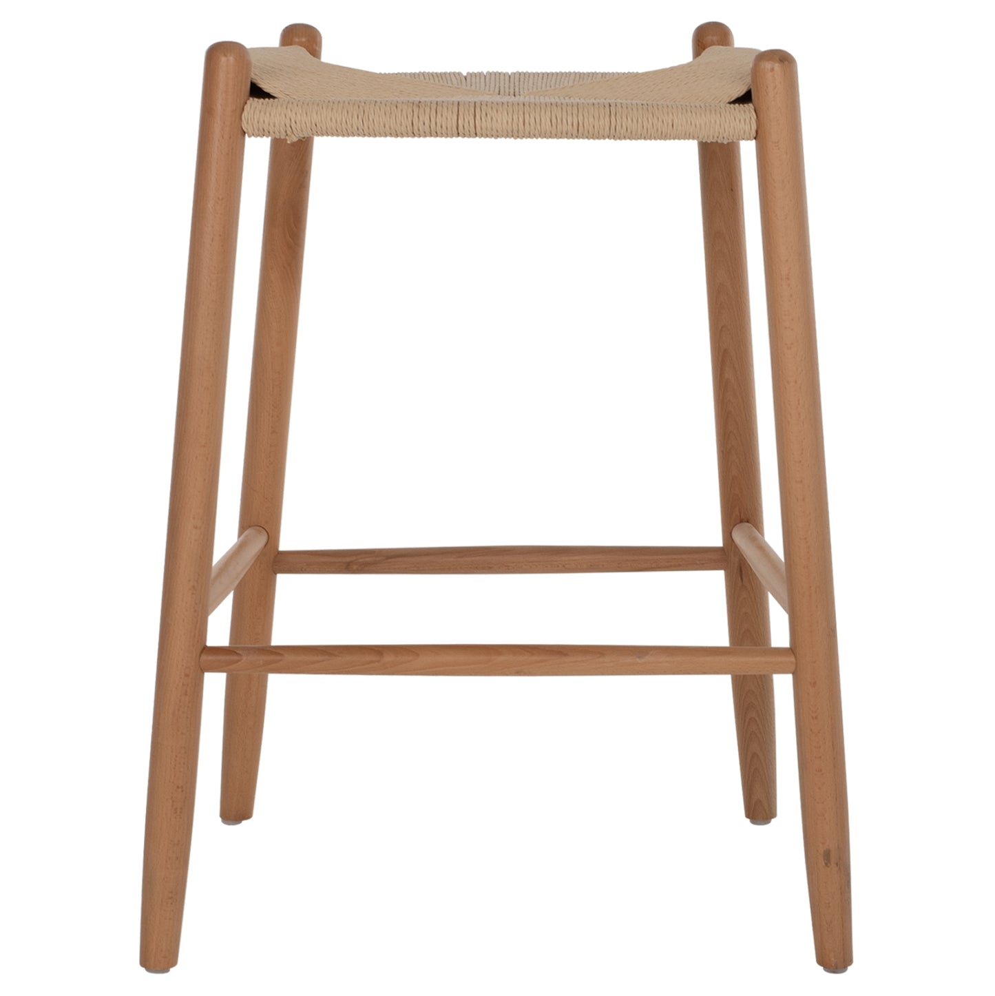 BAR STOOL BRAVE MEDIUM HEIGHT BEECH ROPE 53x46x69