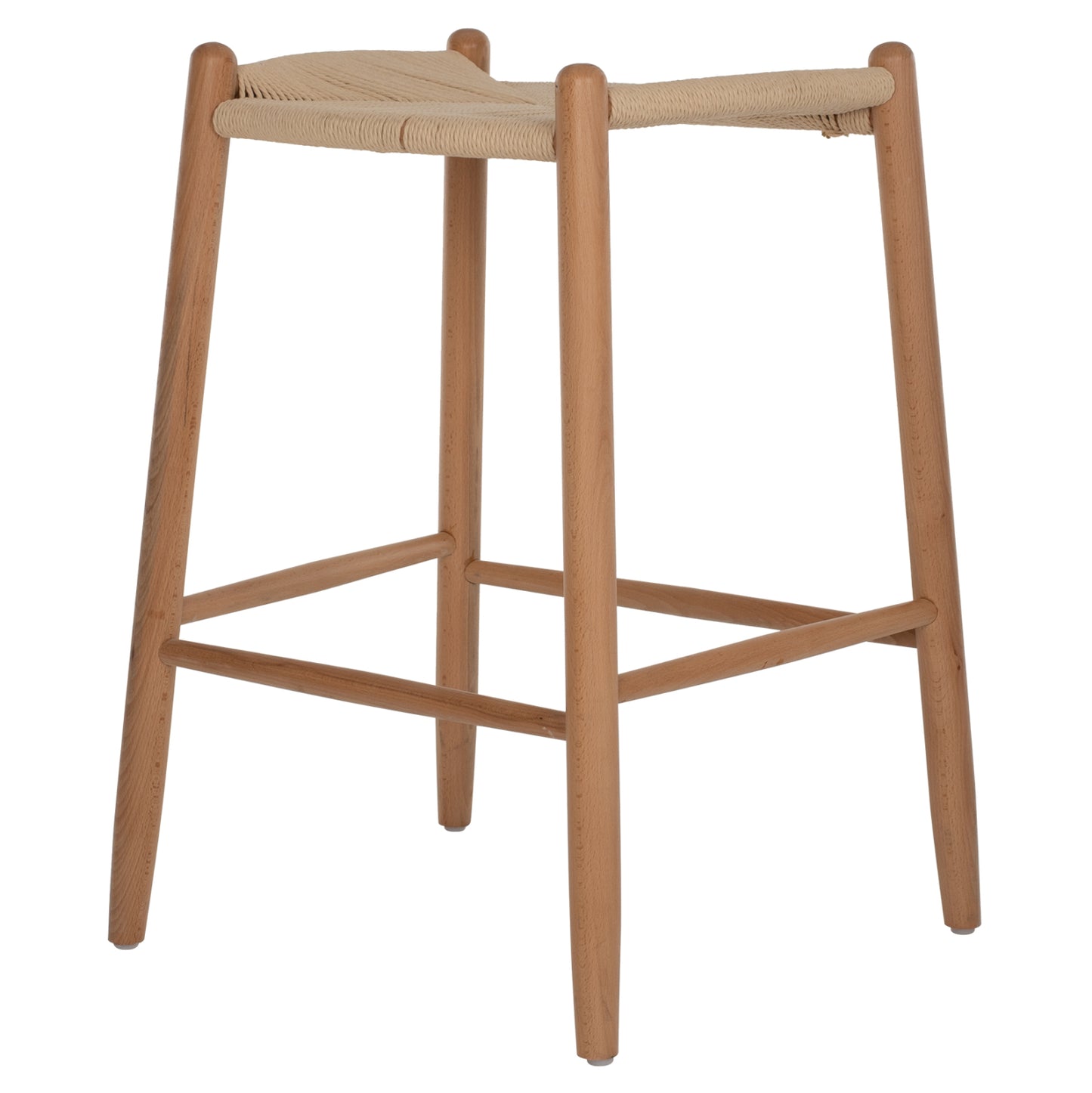 BAR STOOL BRAVE MEDIUM HEIGHT BEECH ROPE 53x46x69