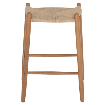 BAR STOOL BRAVE MEDIUM HEIGHT BEECH ROPE 53x46x69