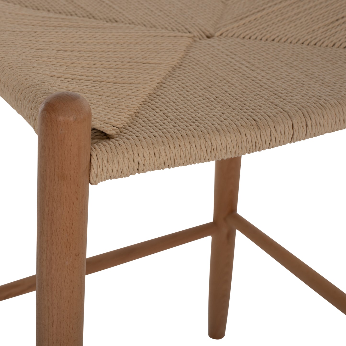BAR STOOL BRAVE MEDIUM HEIGHT BEECH ROPE 53x46x69
