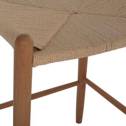 BAR STOOL BRAVE MEDIUM HEIGHT BEECH ROPE 53x46x69