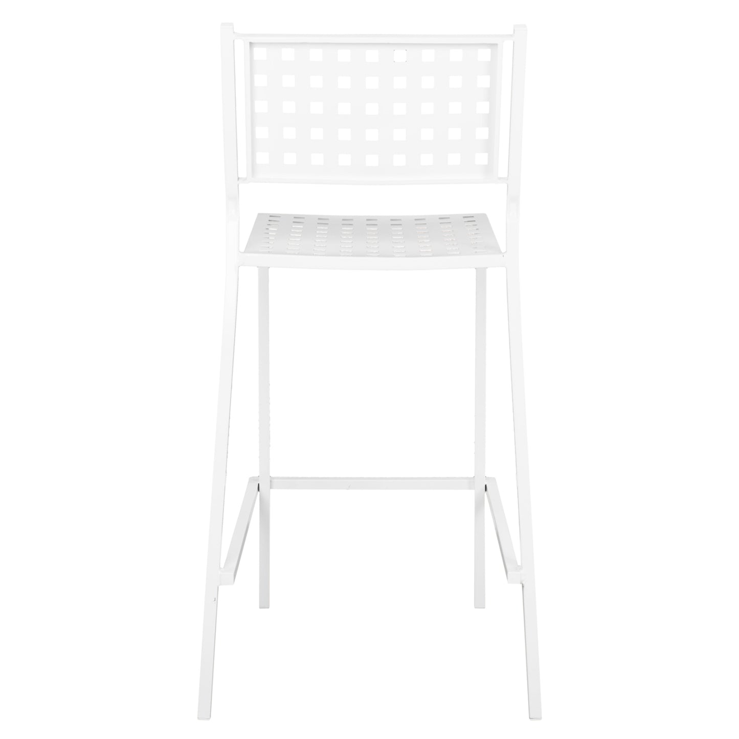 OLYMPIAS METAL BAR STOOL IN WHITE 47x58x111