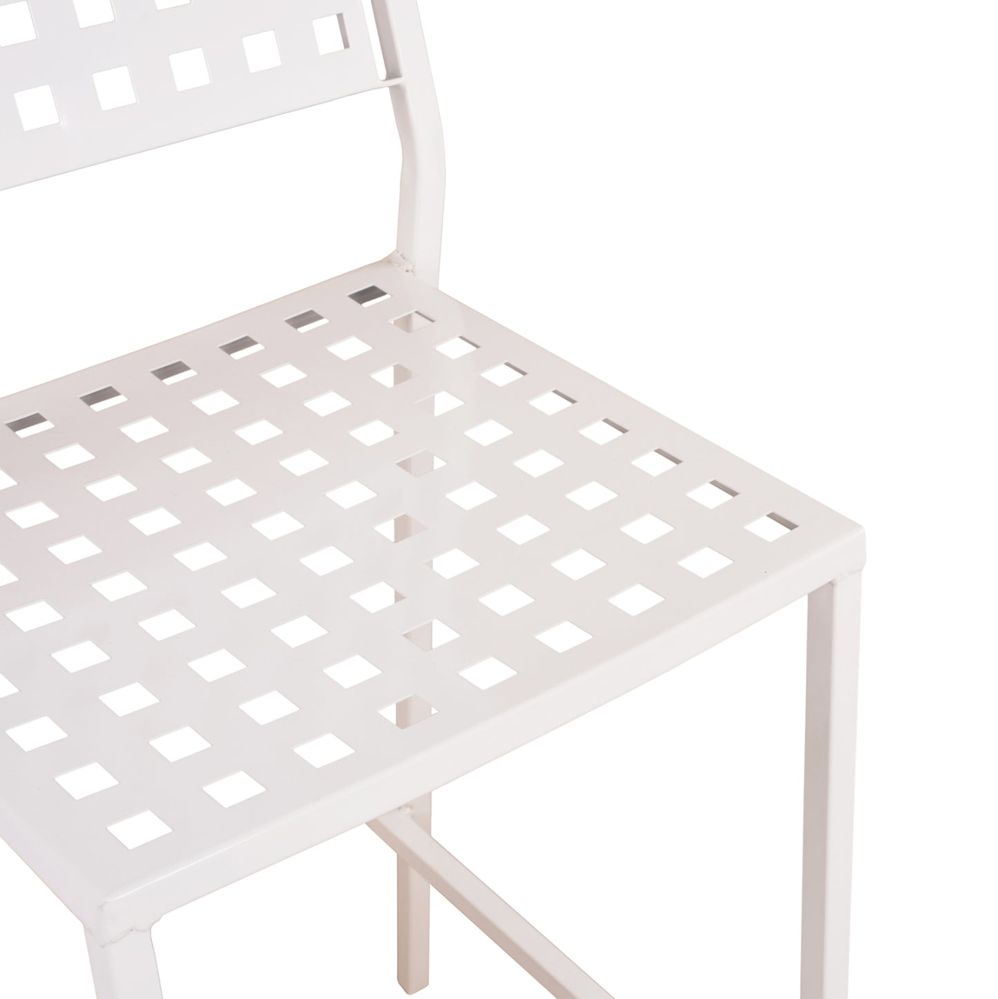 OLYMPIAS METAL BAR STOOL IN WHITE 47x58x111