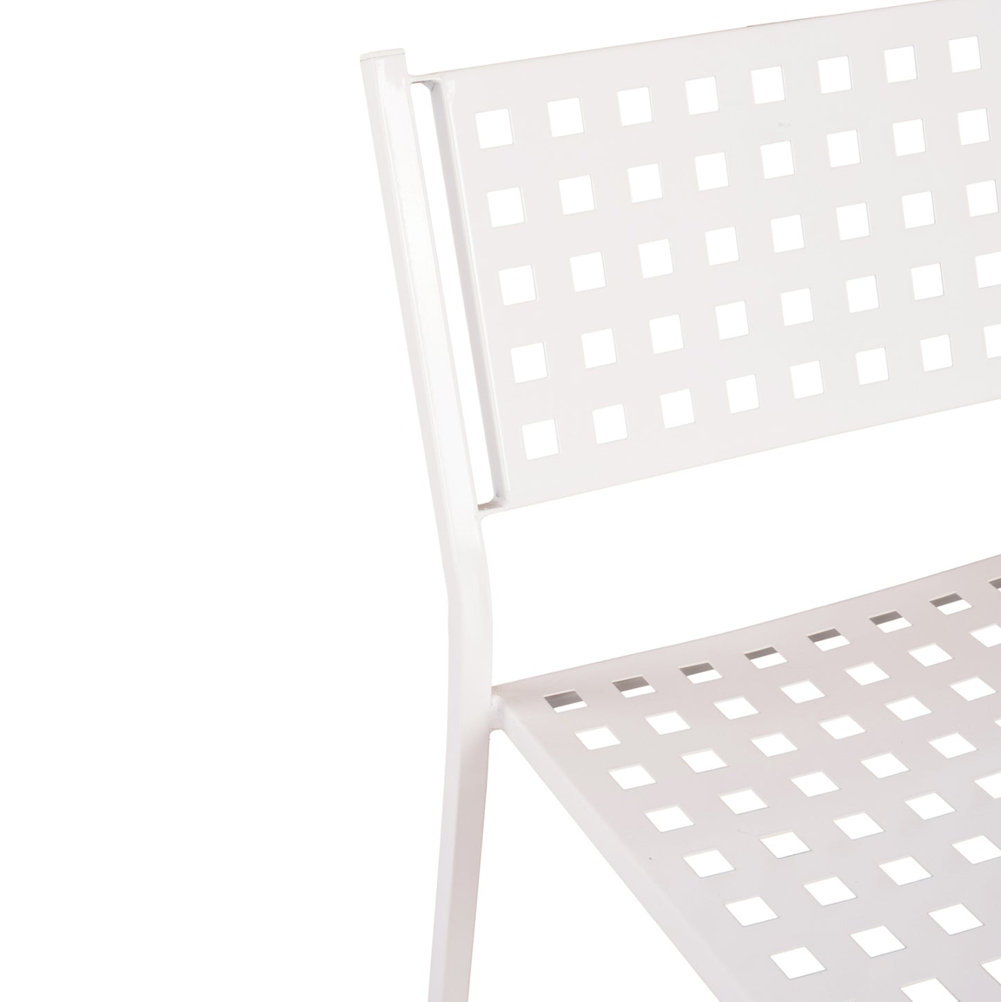 OLYMPIAS METAL BAR STOOL IN WHITE 47x58x111