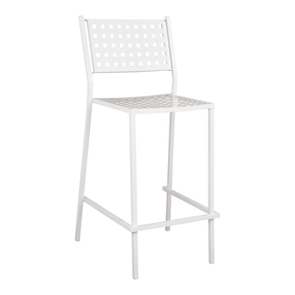 OLYMPIAS METAL BAR STOOL IN WHITE 47x58x111