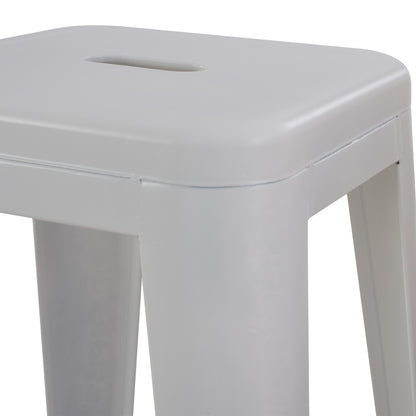 ΣΚΑΜΠΟ ΜΠΑΡ ΜΕΤΑΛΛΙΚΟ MELITA PRO ΣΕ ΛΕΥΚΟ ΜΑΤ 43x43x78