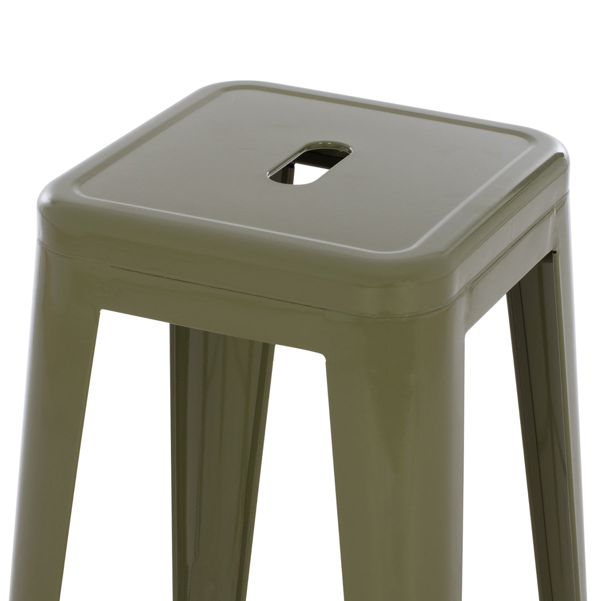 ΣΚΑΜΠΟ ΜΠΑΡ ΜΕΤΑΛΛΙΚΟ MELITA-PRO ΣΕ DARK OLIVE 43x43x78