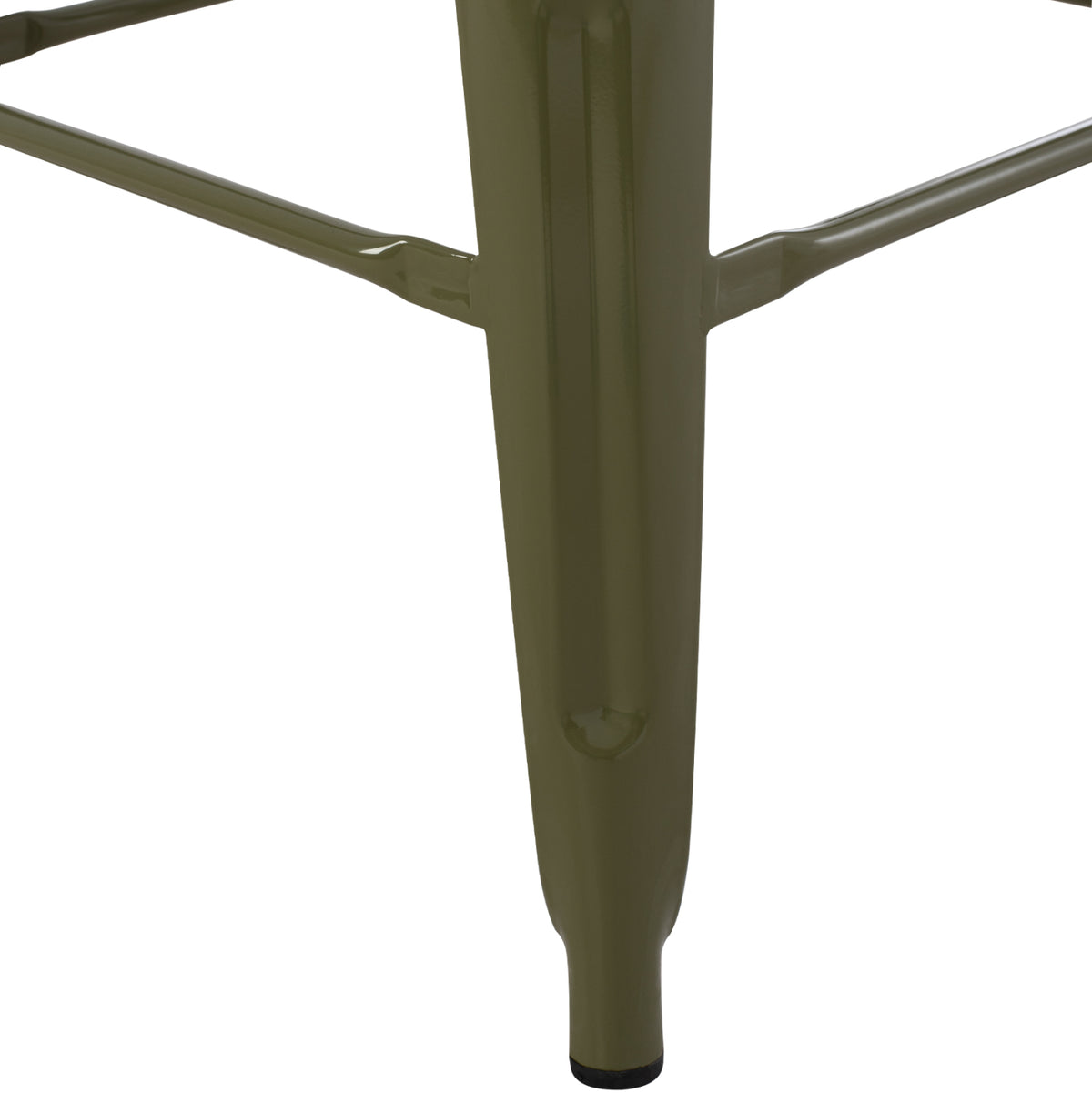 ΣΚΑΜΠΟ ΜΠΑΡ ΜΕΤΑΛΛΙΚΟ MELITA-PRO ΣΕ DARK OLIVE 43x43x78