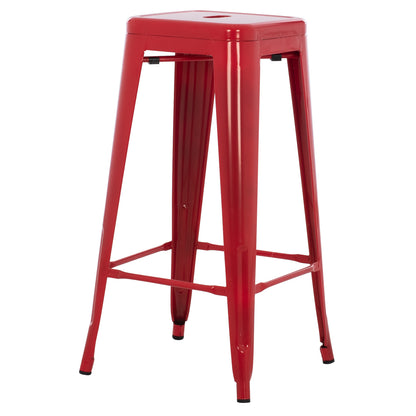 ΣΚΑΜΠΟ ΜΠΑΡ ΜΕΤΑΛΛΙΚΟ MELITA PRO ΣΕ ΚΟΚΚΙΝΟ 43x43x78